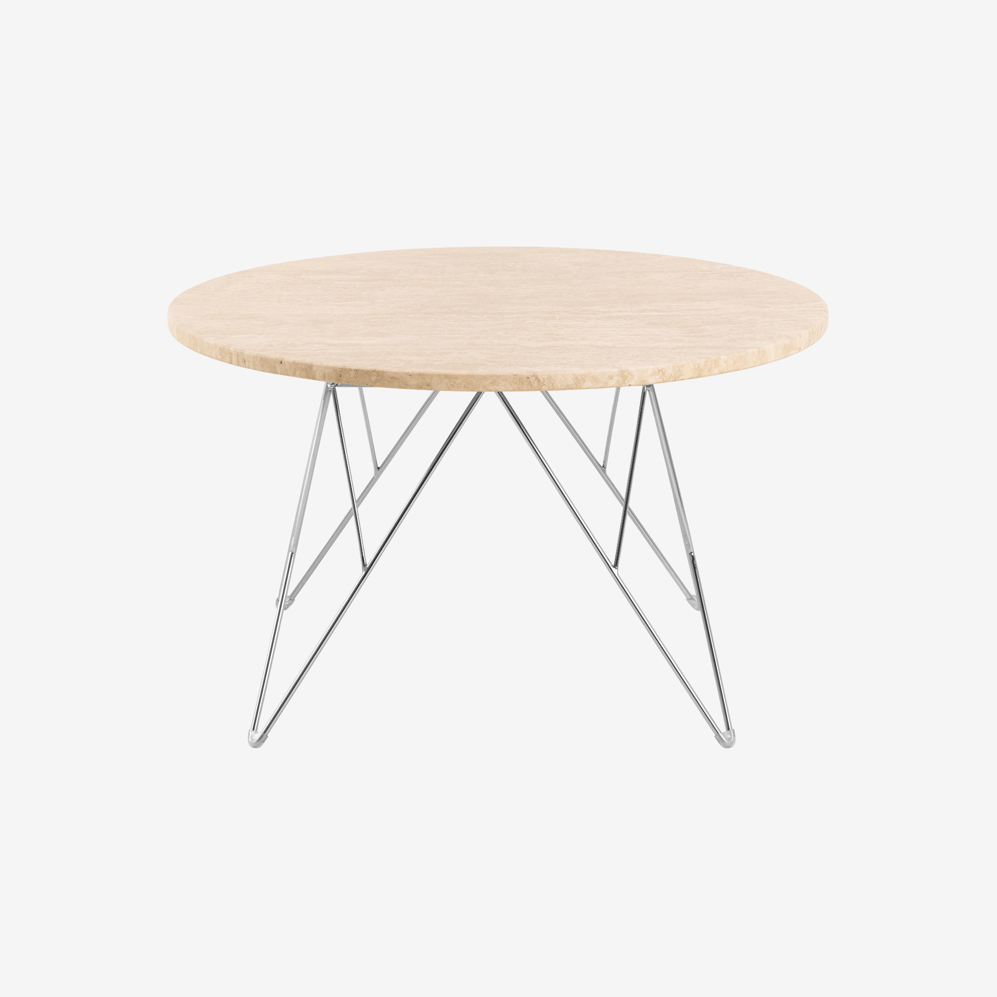 ZUZA | שולחן סלון עגול משיש ומתכת, קוטר 80 ס"מ