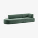 תמונה מזווית מספר 7 של המוצר EMETERIO | ספה תלת מושבית מעוגלת לסלון מבד בוקלה