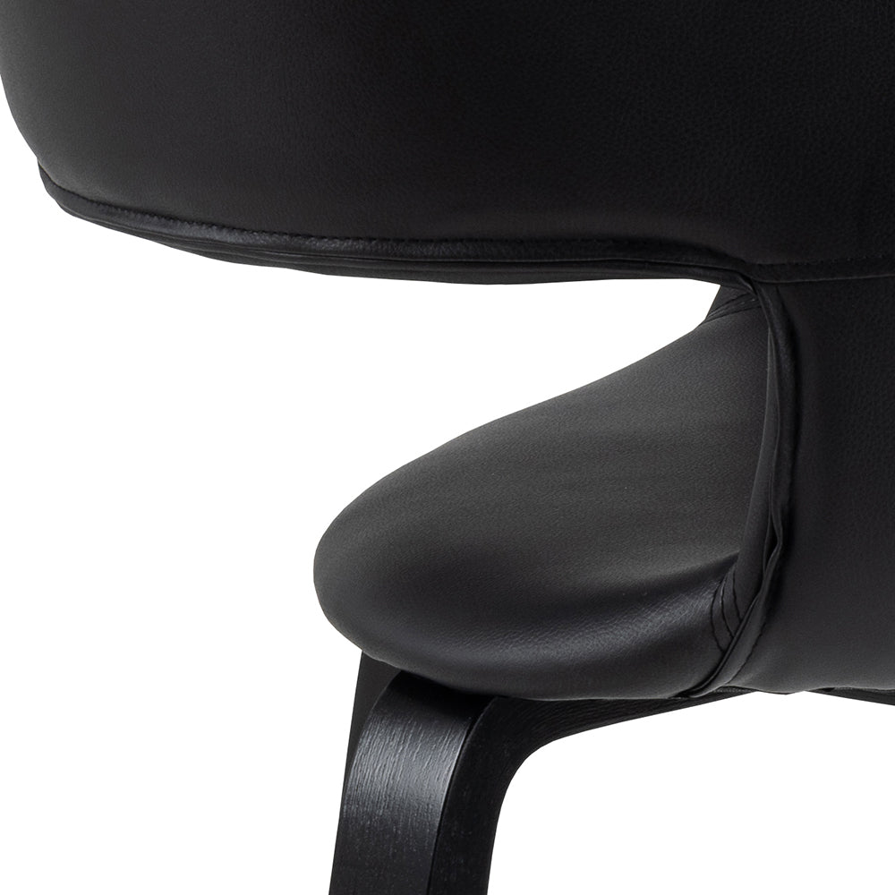 BOLDO | כיסא מרופד בבד דמוי עור בשילוב רגלי עץ - KUALA