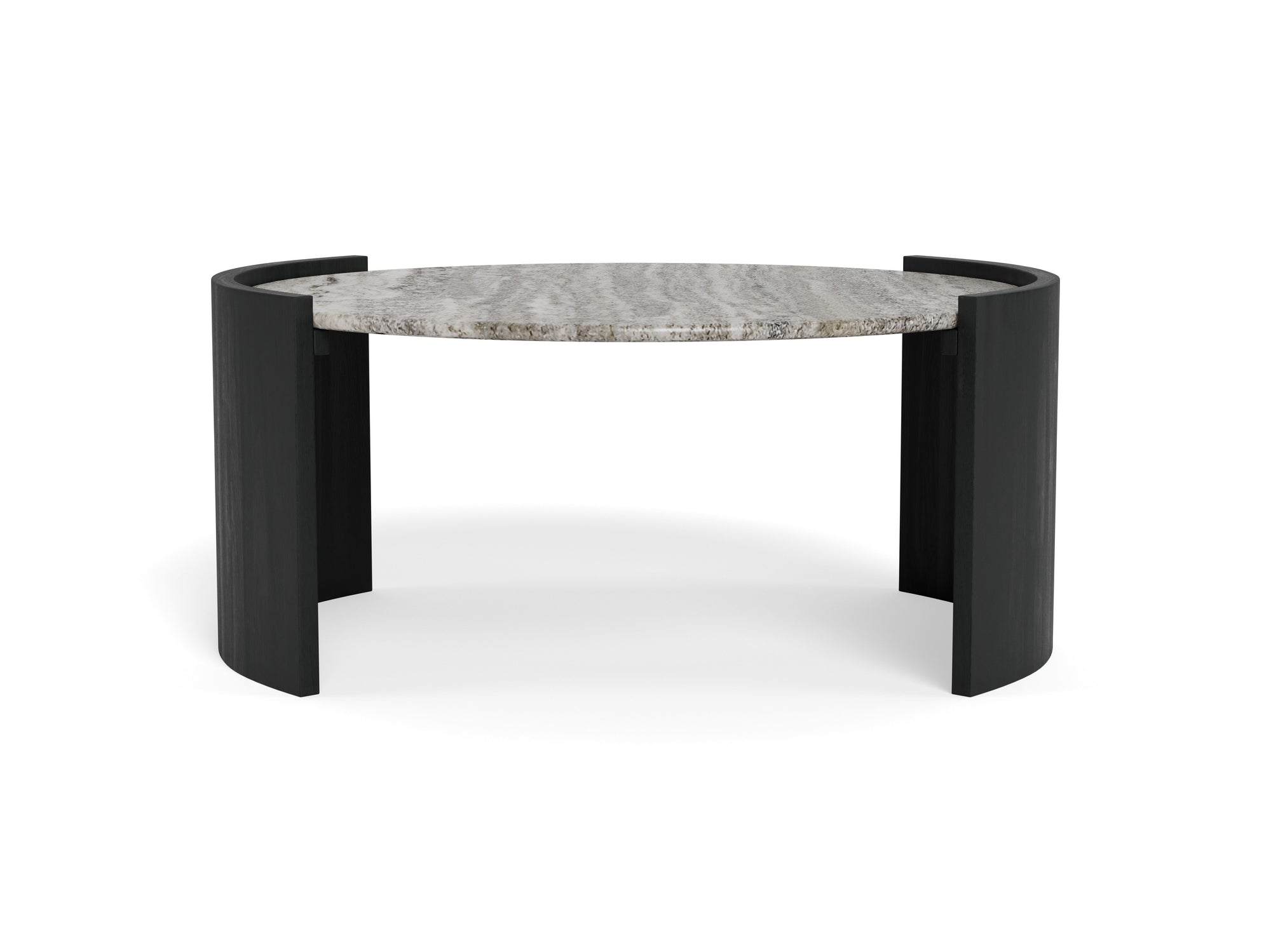 REXO | שולחן סלון עגול משיש ועץ מנגו, קוטר 95 ס"מ - KUALA