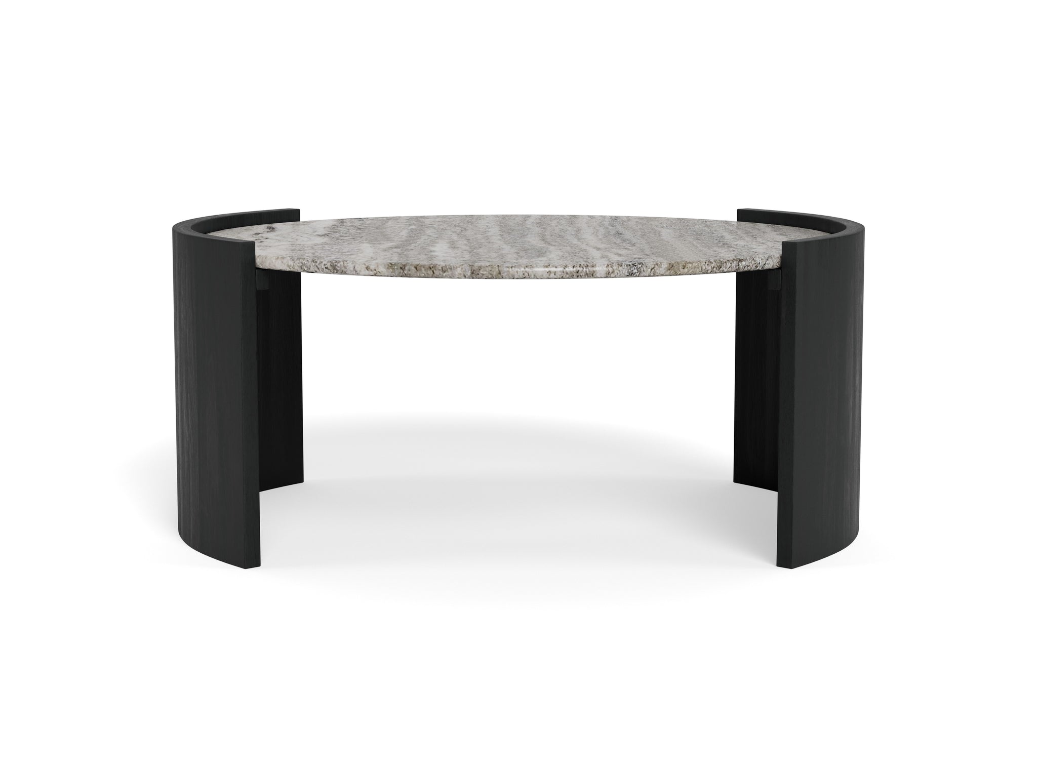 REXO | שולחן סלון עגול משיש ועץ מנגו, קוטר 95 ס"מ - KUALA