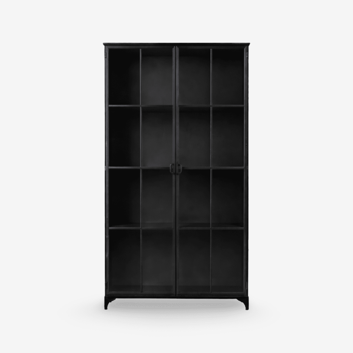 ALMIR | ספריה מברזל וזכוכית, עם מדפים סגורים - KUALA