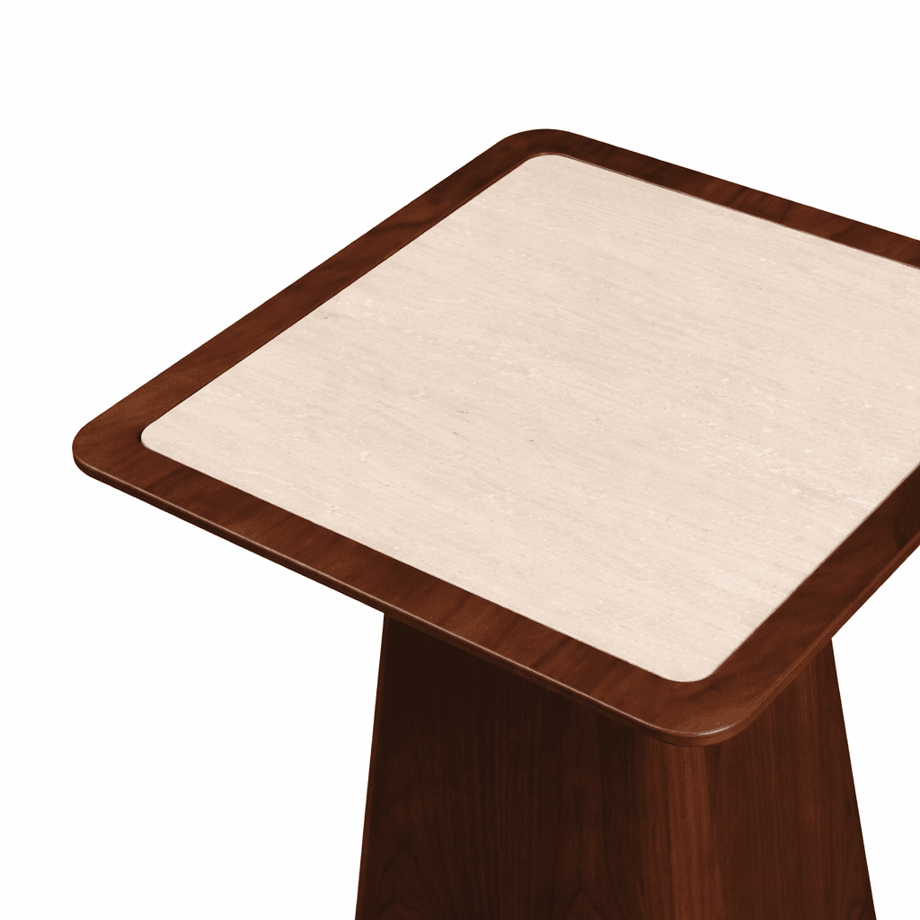 ASATORP | שולחן צד ריבועי מפורניר וטרוורטין, 40/40 ס"מ - KUALA