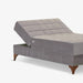 תמונה מזווית מספר 2 של המוצר VEDA | מיטה וחצי אפורה, מתכווננת חשמלית, עם רגלי עץ בגוון אגוז