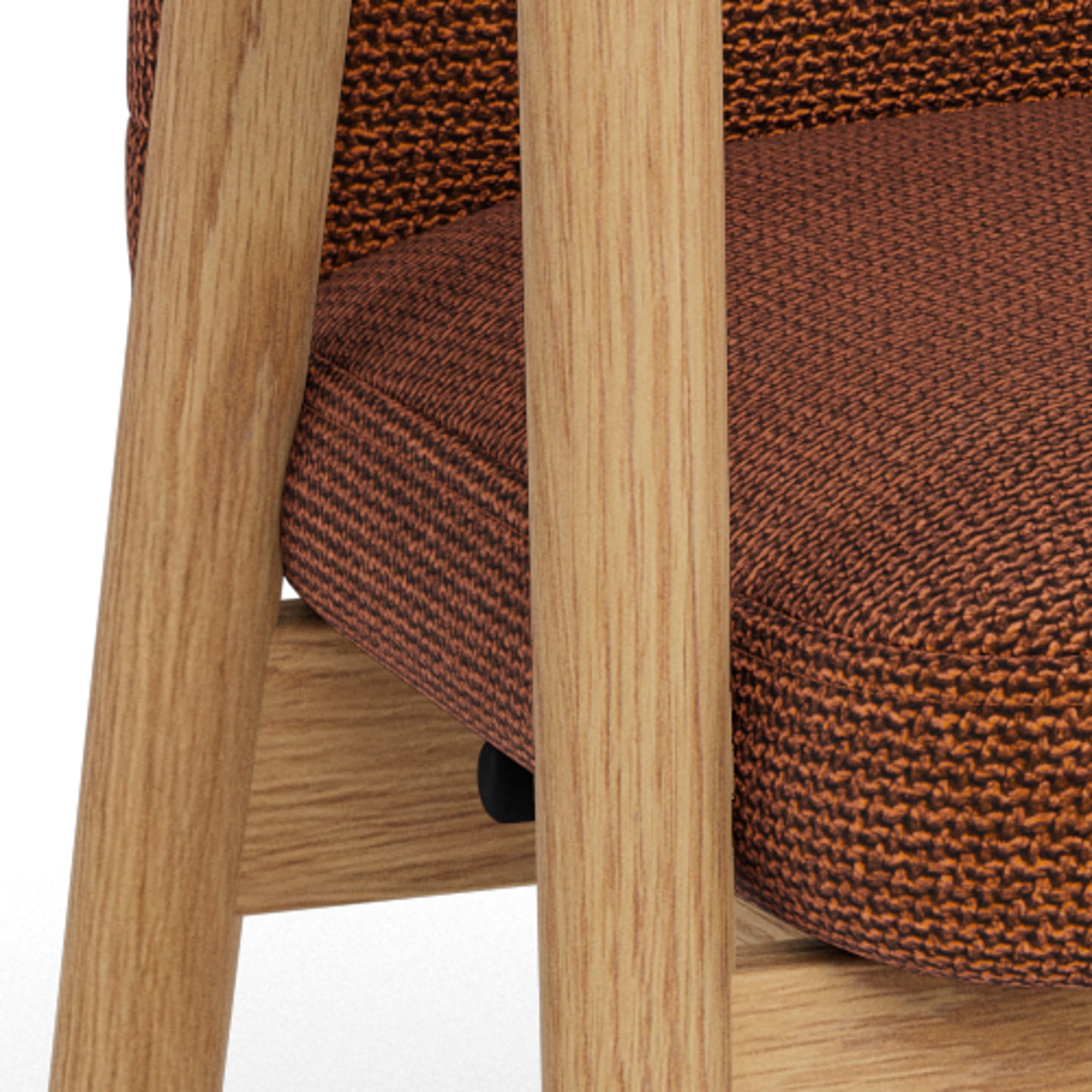 CEDARO | כיסא מרופד בבד אריג בשילוב עץ אלון - KUALA