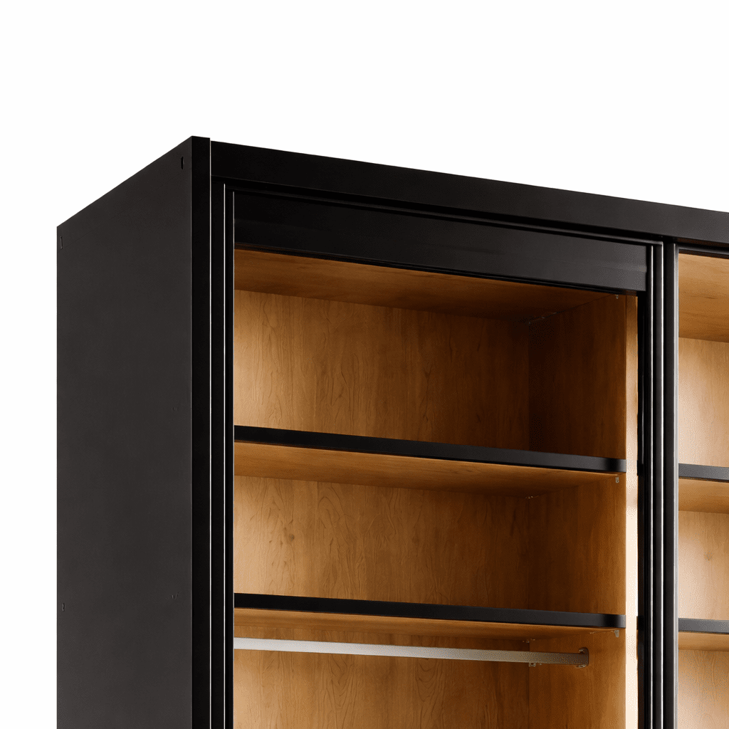 BLOMSTE | ארון דלתות הזזה ממלמין בשילוב זכוכית שקופה - KUALA