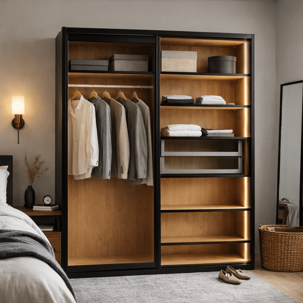 BLOMSTE | ארון דלתות הזזה ממלמין בשילוב זכוכית שקופה - KUALA