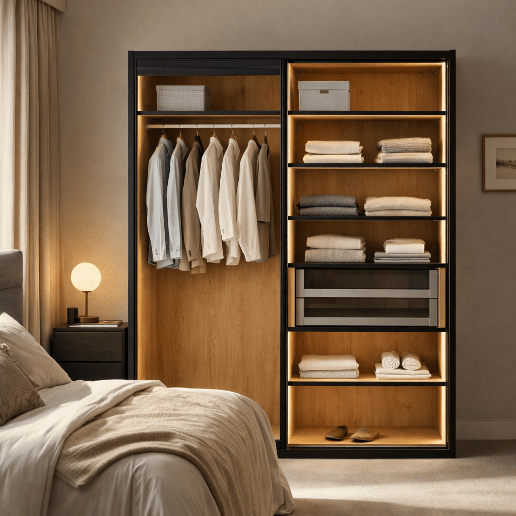 BLOMSTE | ארון דלתות הזזה ממלמין בשילוב זכוכית שקופה - KUALA