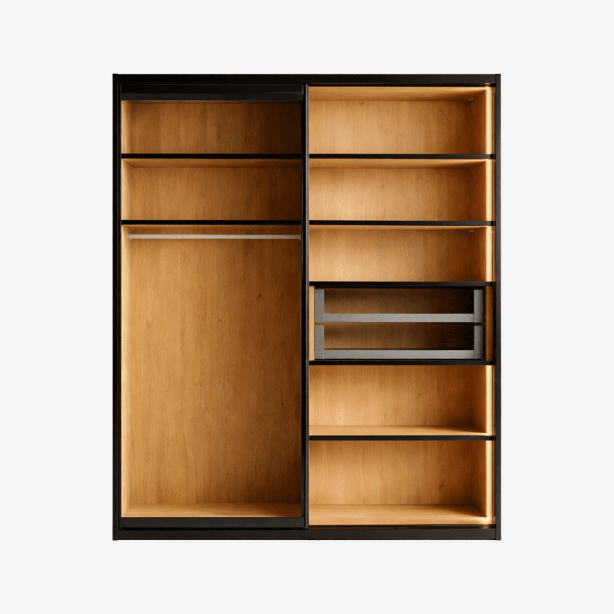 BLOMSTE | ארון דלתות הזזה ממלמין בשילוב זכוכית שקופה - KUALA