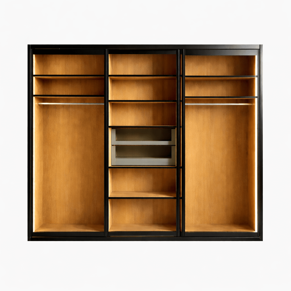 BLOMSTE | ארון דלתות הזזה ממלמין בשילוב זכוכית שקופה - KUALA