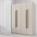 תמונה מזווית מספר 2 של המוצר BAJ | ארון דלתות פתיחה עשוי עץ תעשייתי בחיפוי מלמין