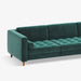 תמונה מזווית מספר 2 של המוצר KASHVI | ספה תלת מושבית קלאסית בגוון ירוק
