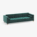 תמונה מזווית מספר 1 של המוצר Kashvi | ספה תלת מושבית קלאסית בגוון ירוק