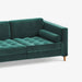 תמונה מזווית מספר 4 של המוצר Kashvi | ספה תלת מושבית קלאסית בגוון ירוק
