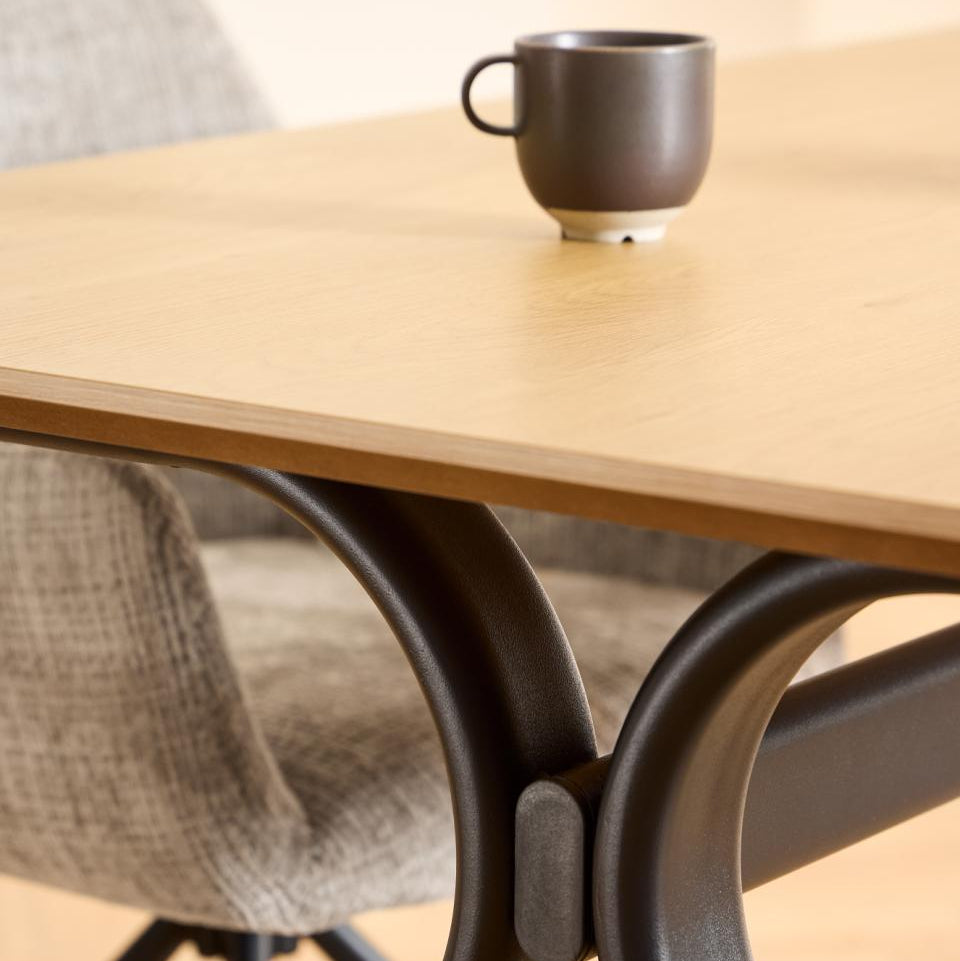 NORTA | שולחן אוכל מלבני 100\200 ס"מ, עד 8 סועדים