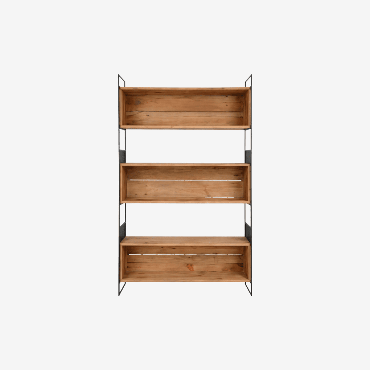 DABI | יחידת מדפים מעץ ממחוזר וברזל, עם מדפים פתוחים - KUALA