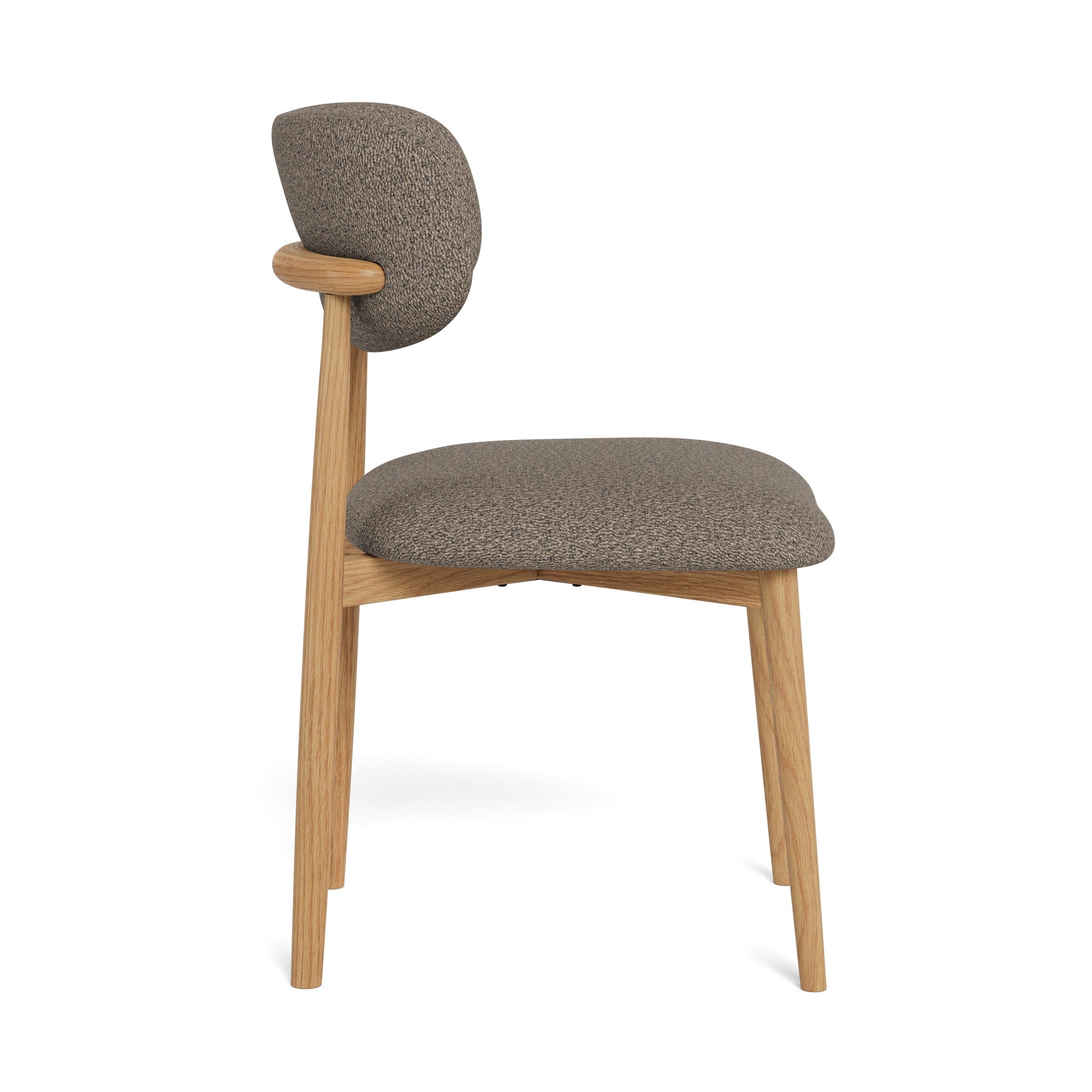 ASTER | כיסא מרופד בבד אריג בשילוב עץ