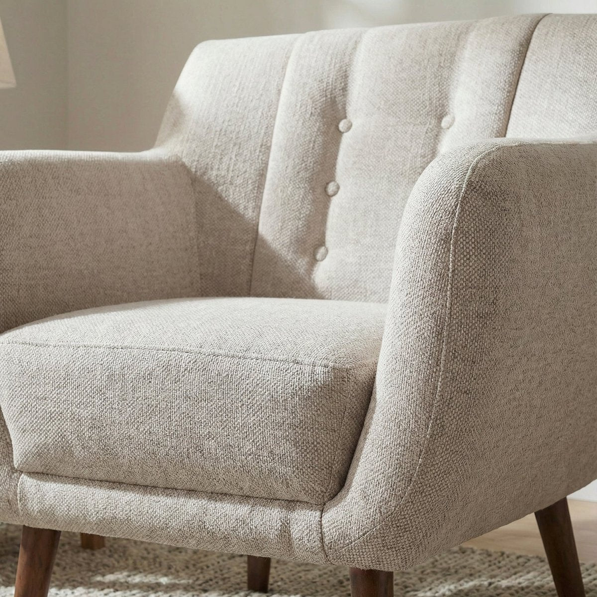 EBBEMO | כורסת וינטאג' מרופדת בבד אריג - KUALA