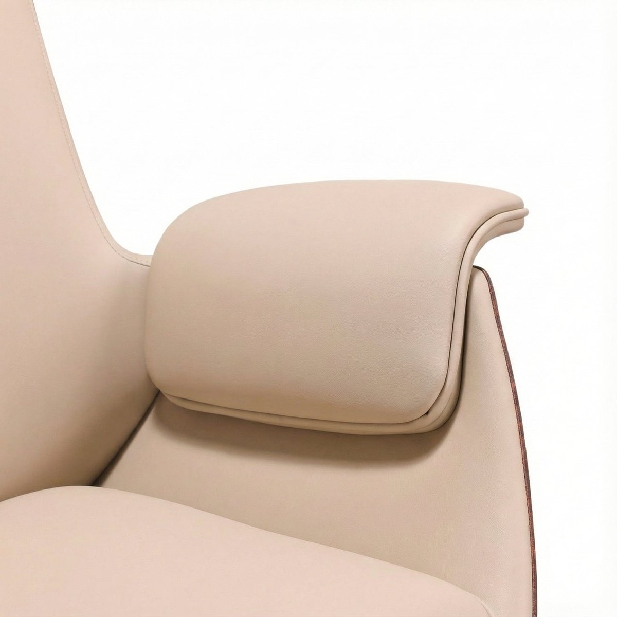 EBBON | כיסא משרדי מרופד בבד דמוי עור בשילוב עץ - KUALA