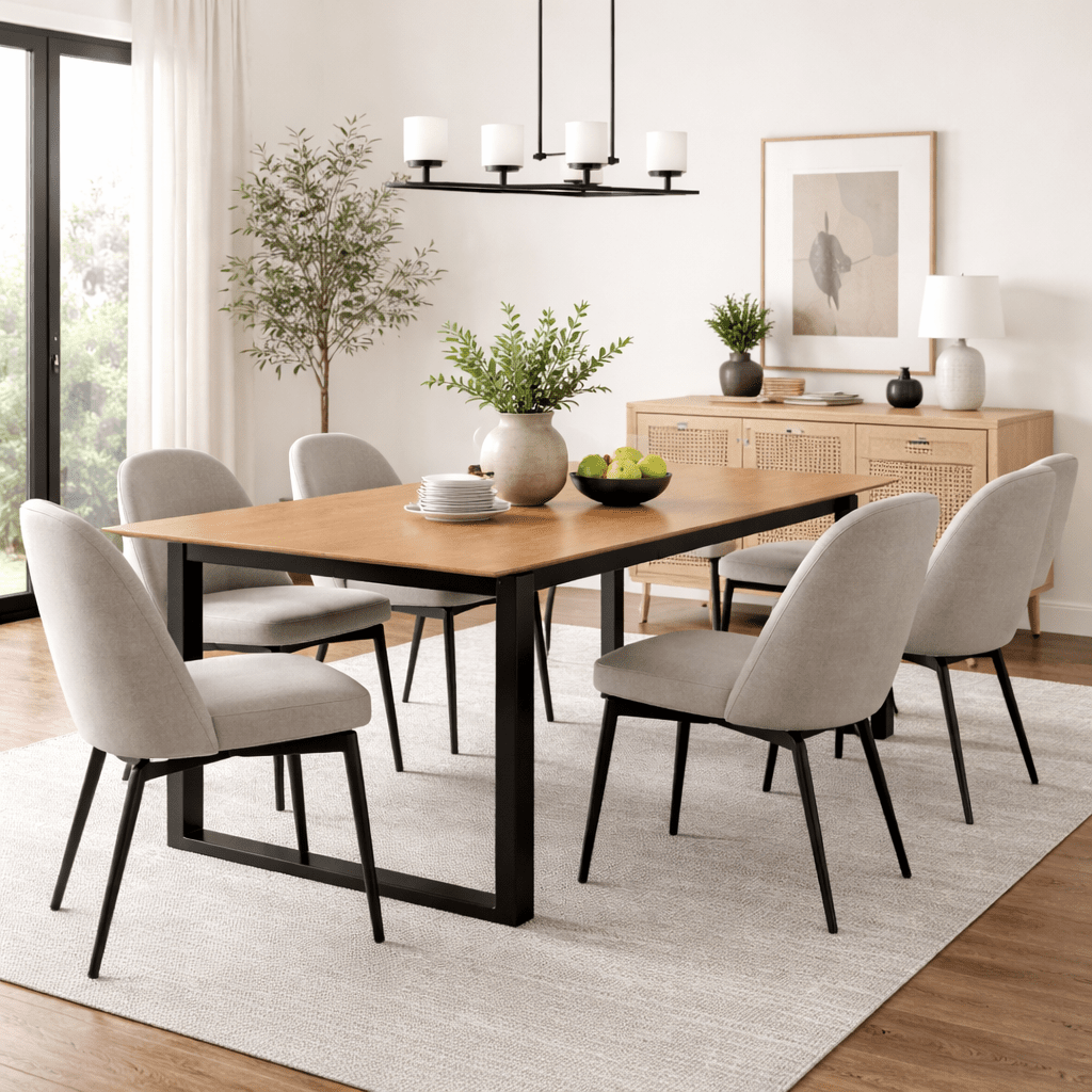 ELDARU | שולחן אוכל מלבני 230/100 ס"מ, נפתח ל - 330 ס"מ עד 10 סועדים - KUALA