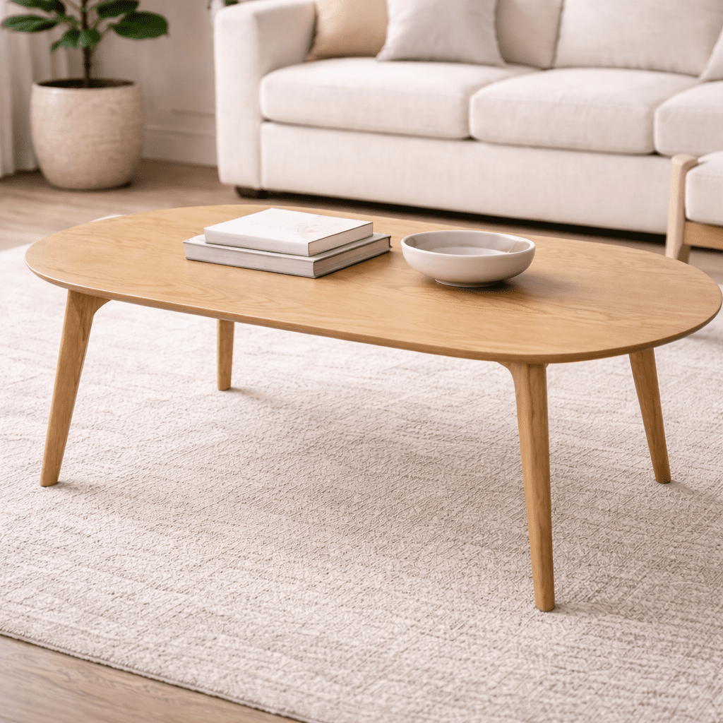 ELDENA | שולחן סלון אובלי מעץ, 120/47 ס"מ - KUALA