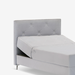 תמונה מזווית מספר 2 של המוצר ORGANA | מיטה וחצי מתכווננת חשמלית בגוון אפור, עם גב מעוצב