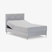תמונה מזווית מספר 1 של המוצר ORGANA | מיטה וחצי מתכווננת חשמלית בגוון אפור, עם גב מעוצב