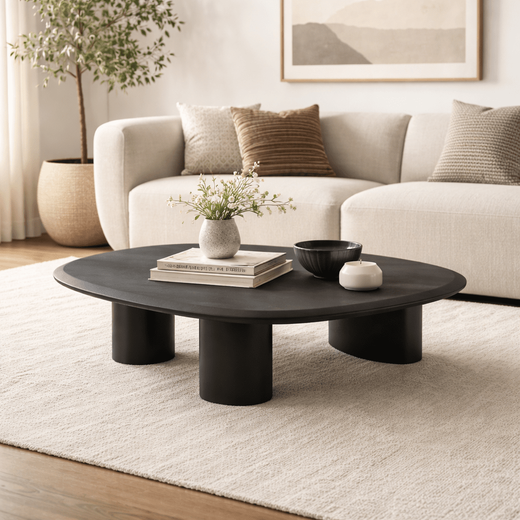 FILEON | שולחן סלון אמורפי מעץ, 96/78 ס"מ - KUALA