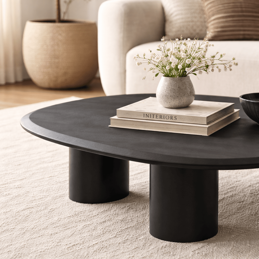 FILEON | שולחן סלון אמורפי מעץ, 96/78 ס"מ - KUALA