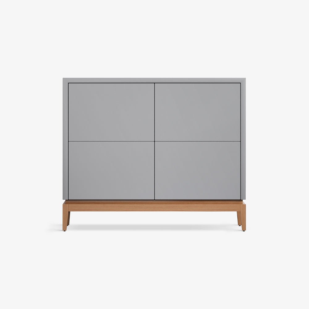 JERAL | שידת אחסון מעץ, עם מדפים סגורים