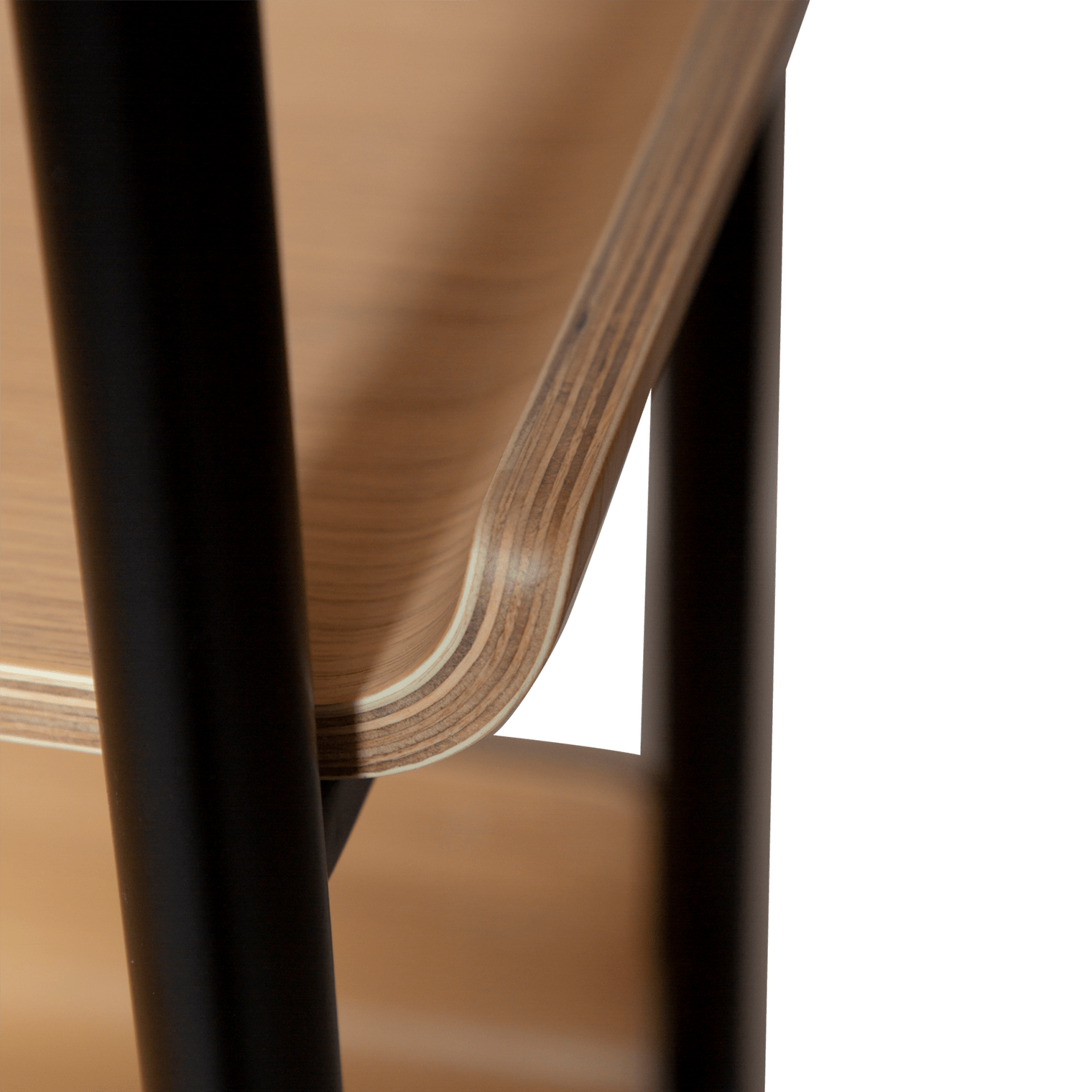 NIMORA | יחידת מדפים עם שולחן עבודה מעץ ומתכת, רוחב 90 ס"מ