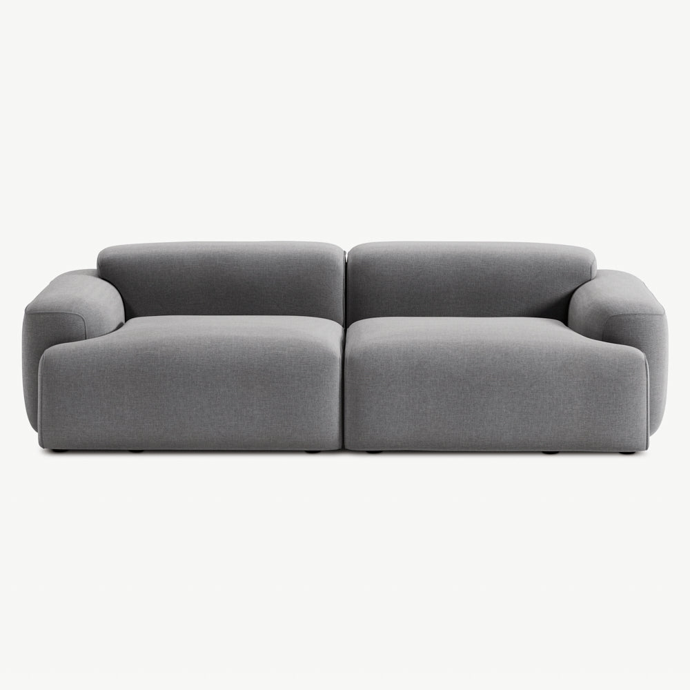 BUNJI | ספה דו-מושבית נורדית מרופדת בבד אריג - KUALA