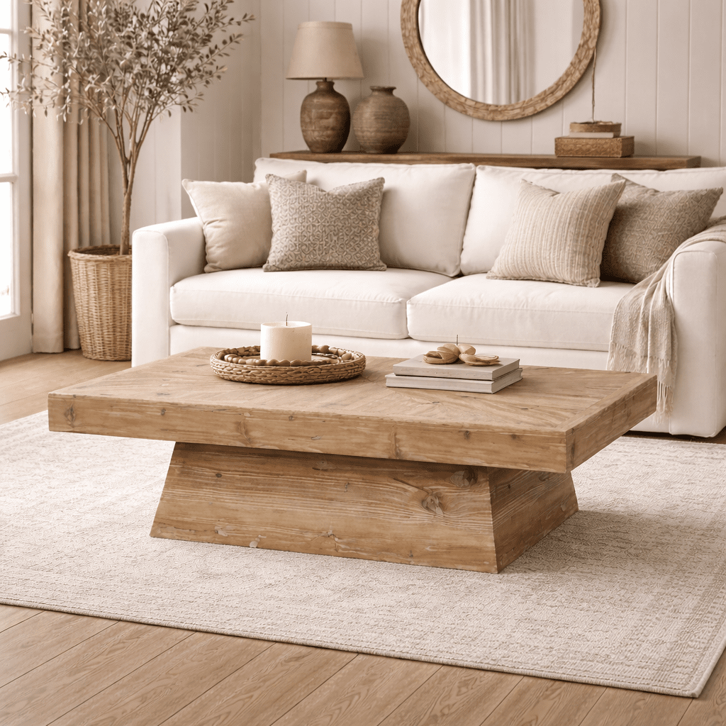 FROVALD | שולחן סלון מלבני מעץ אשוח ממוחזר, 120/70 ס"מ - KUALA