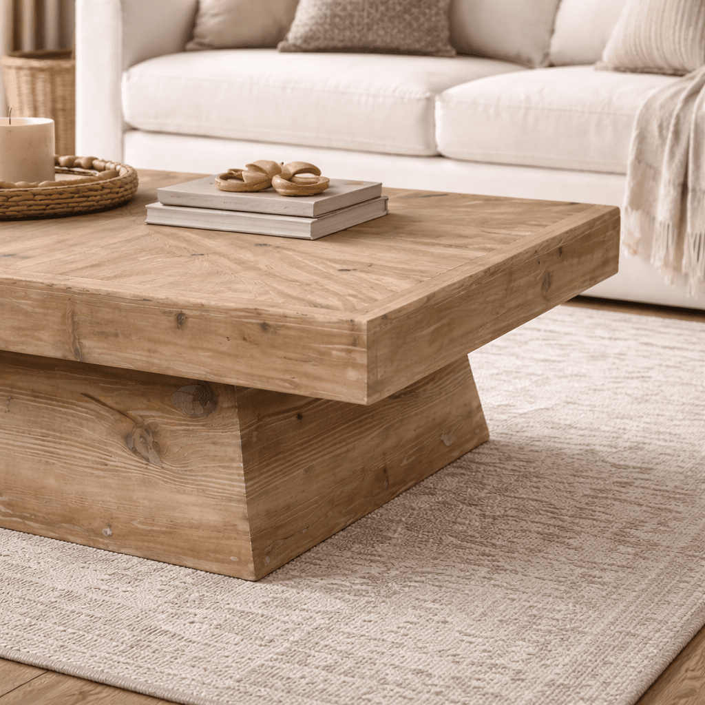 FROVALD | שולחן סלון מלבני מעץ אשוח ממוחזר, 120/70 ס"מ - KUALA