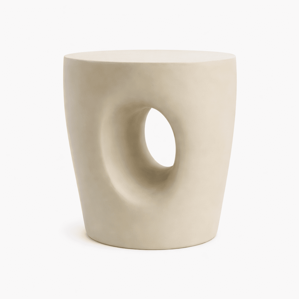 GEIR | שולחן צד אמורפי מפיברגלס, קוטר 40 ס"מ - KUALA