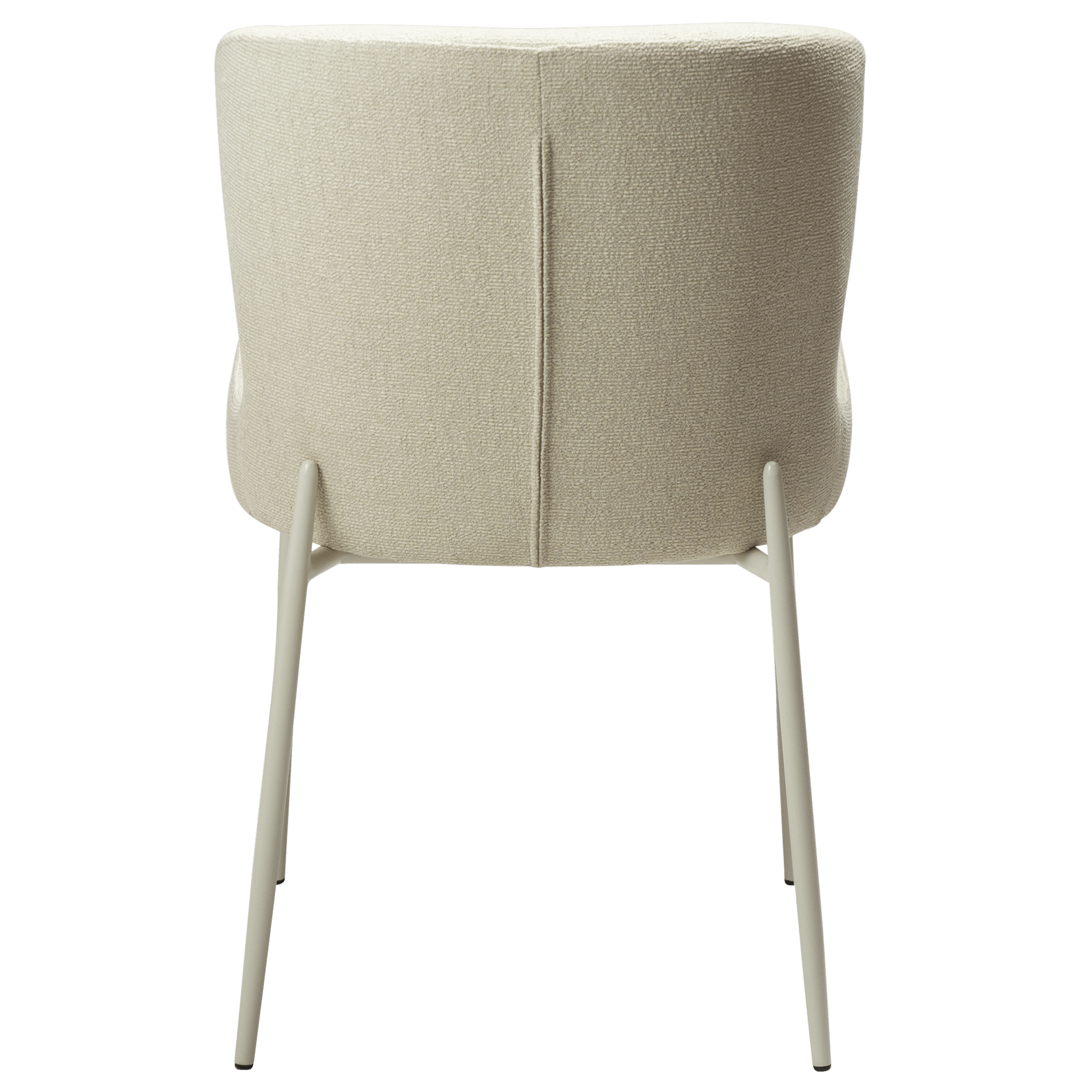 MILI | כיסא מרופד בבד בוקלה בשילוב מתכת בגוון תואם