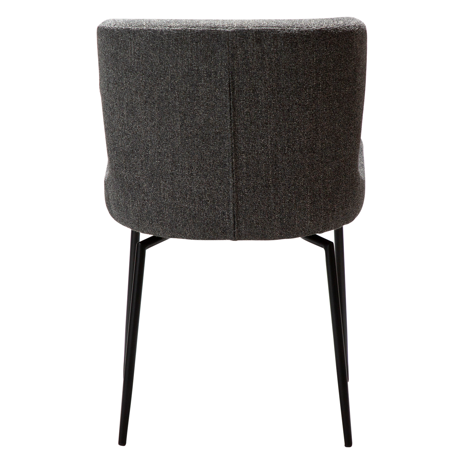 LUXANO | כיסא מסתובב מרופד בבד בוקלה בשילוב מתכת בגוון שחור