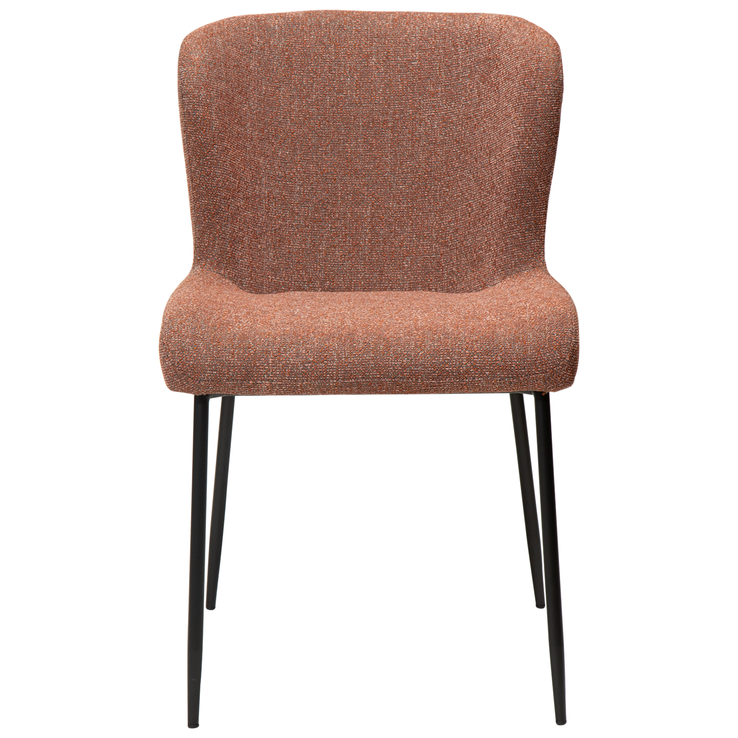 URBINA | כיסא מרופד בבד בוקלה בשילוב רגלי מתכת