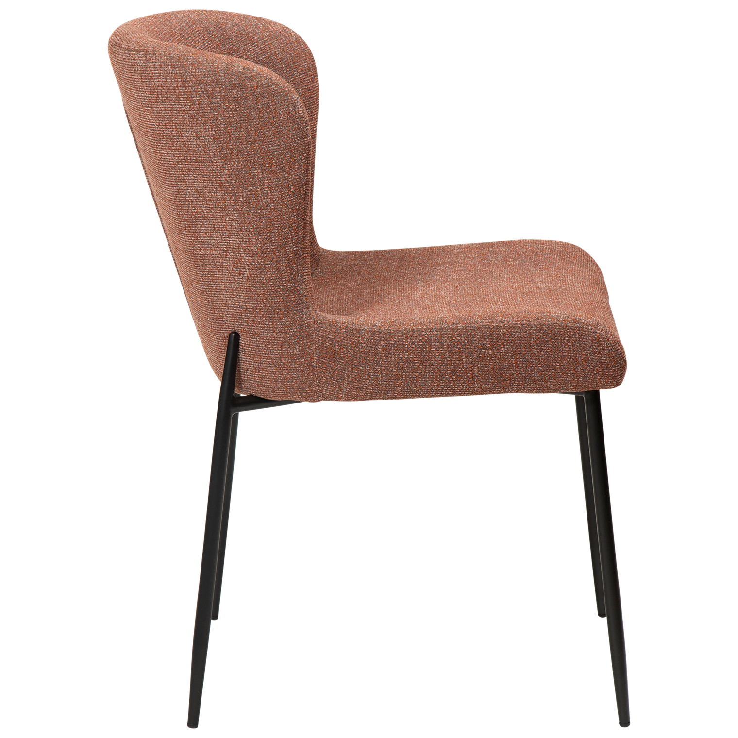 URBINA | כיסא מרופד בבד בוקלה בשילוב רגלי מתכת