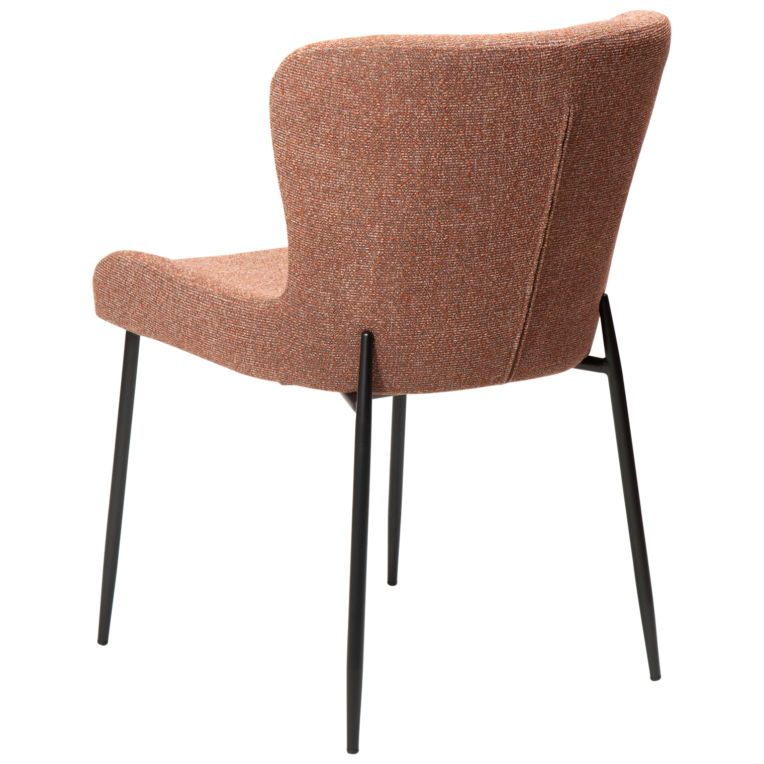 URBINA | כיסא מרופד בבד בוקלה בשילוב רגלי מתכת