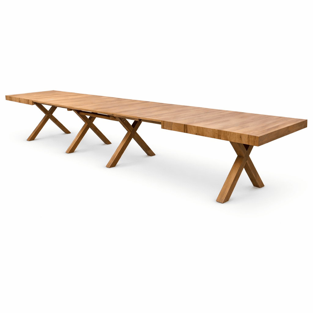 GORALO | שולחן אוכל מלבני 200/100 ס"מ, נפתח ל - 500 ס"מ עד 20 סועדים - KUALA