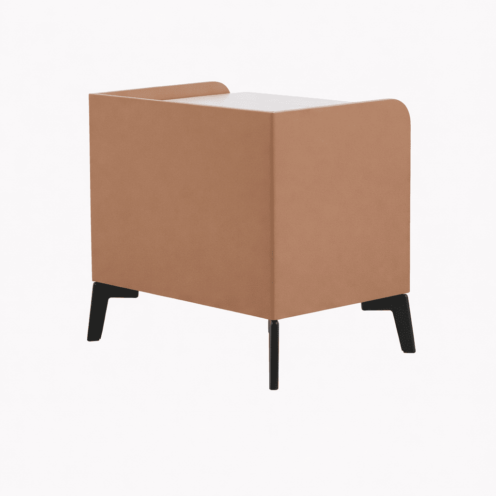 GORMAL | שידת לילה מרופדת, 52/42 ס"מ, עם מגירות ומגש עליון - KUALA