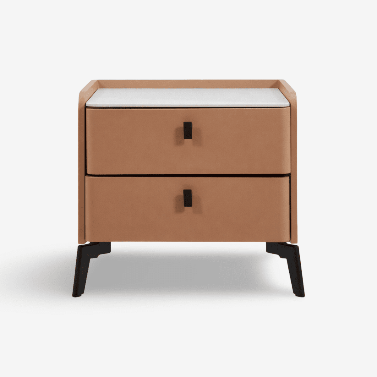 GORMAL | שידת לילה מרופדת, 52/42 ס"מ, עם מגירות ומגש עליון - KUALA