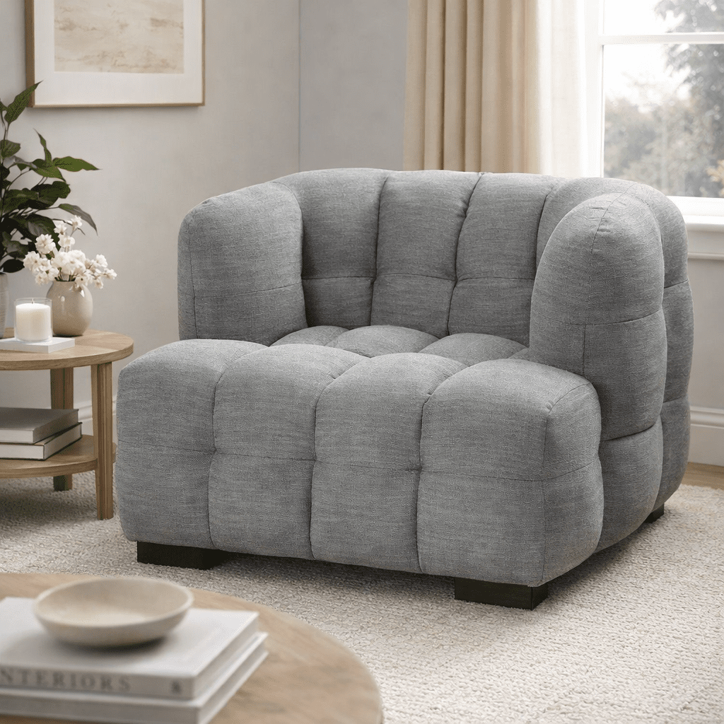 GORMAN | כורסא מרובעת מרופדת בבד אריג - KUALA