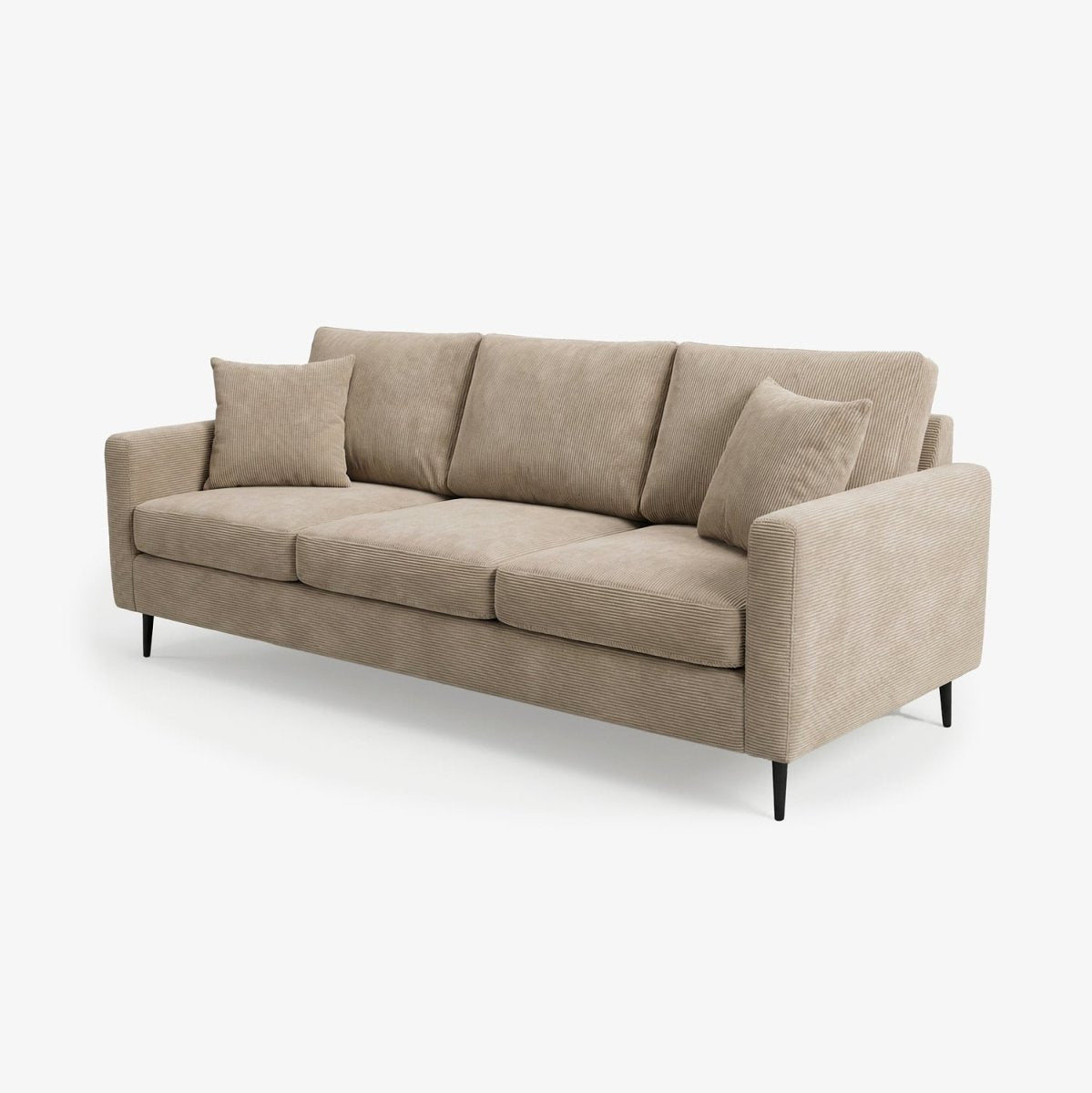 GUDRBOR | ספה תלת מושבית מודרנית מרופדת בבד קורדרוי - KUALA