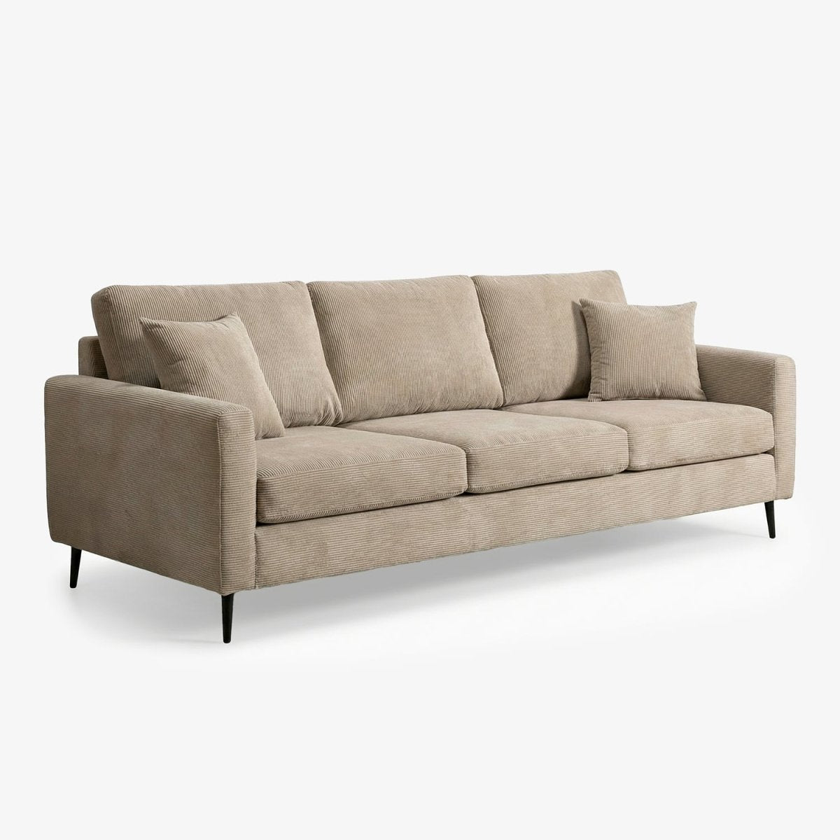 GUDRBOR | ספה תלת מושבית מודרנית מרופדת בבד קורדרוי - KUALA