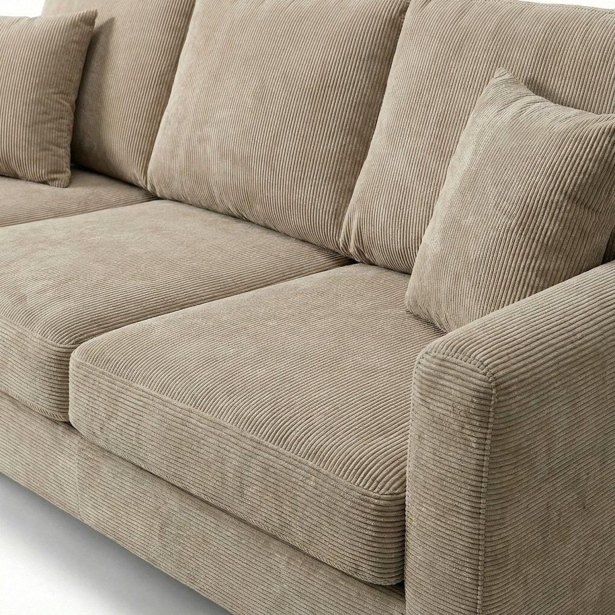 GUDRBOR | ספה תלת מושבית מודרנית מרופדת בבד קורדרוי - KUALA