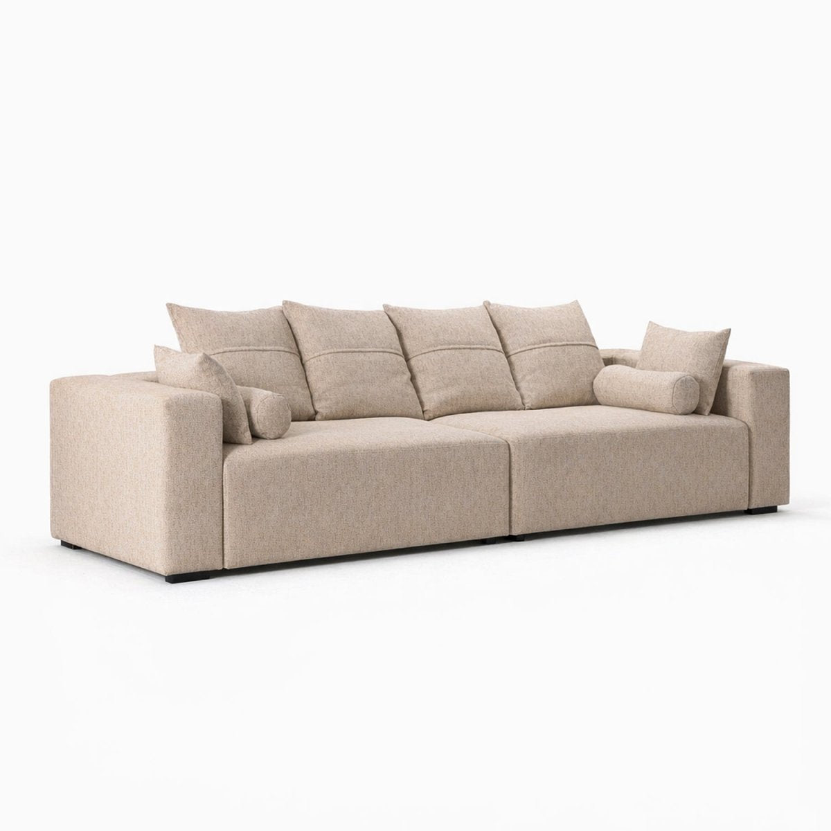 GUDRRI | ספה תלת מושבית מודרנית מרופדת בבד אריג - KUALA