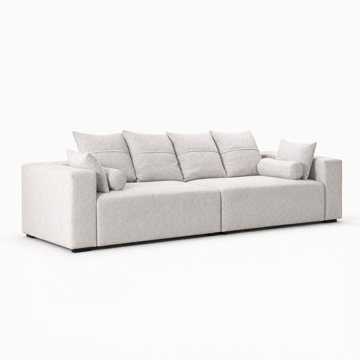 GUDRRI | ספה תלת מושבית מודרנית מרופדת בבד אריג - KUALA