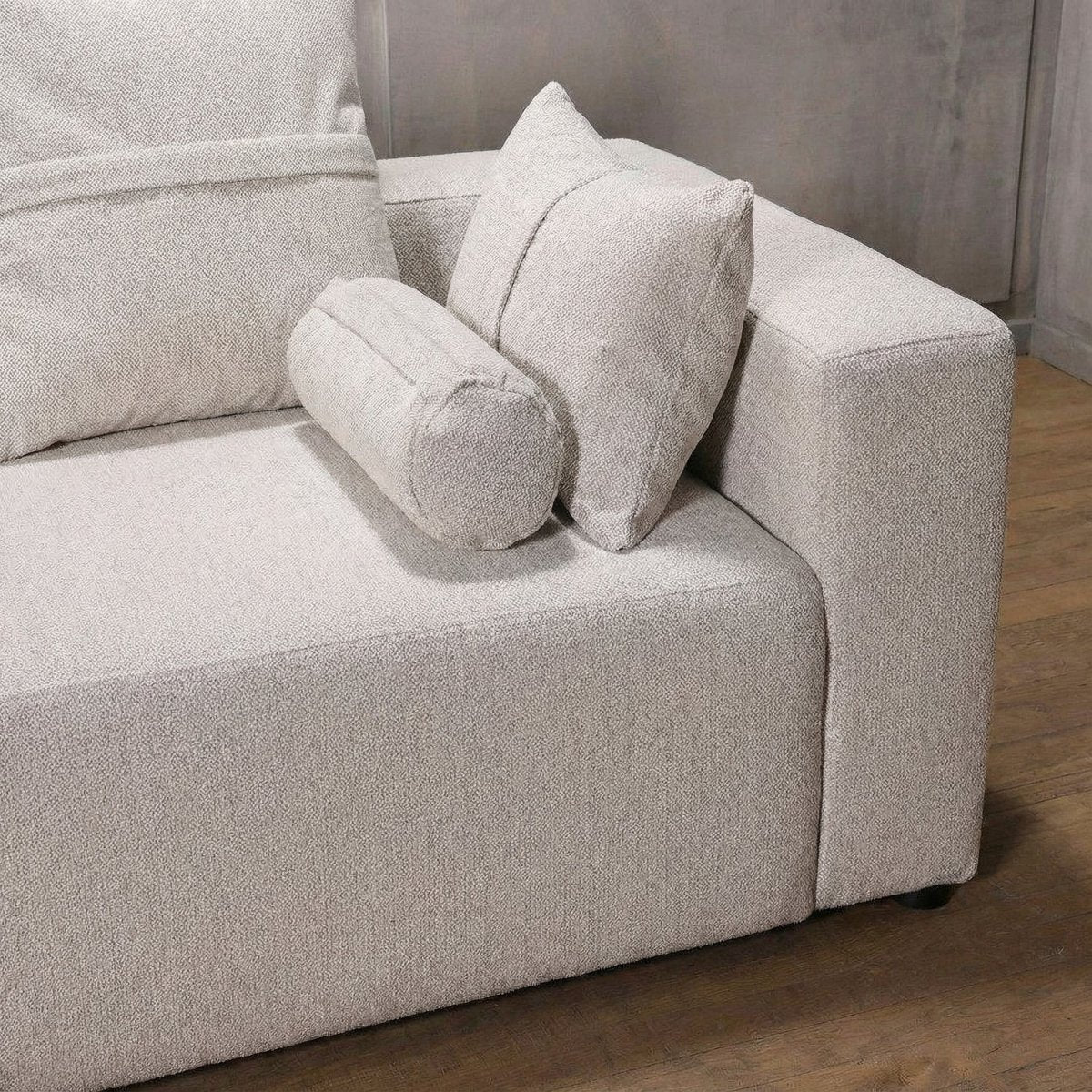 GUDRRI | ספה תלת מושבית מודרנית מרופדת בבד אריג - KUALA